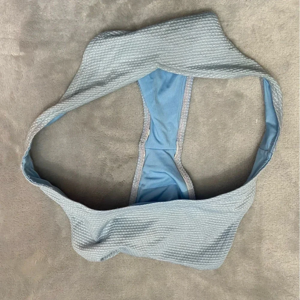 Frankie's Bikinis Metallic Textured Cheeky Bikini Bottom 21452
